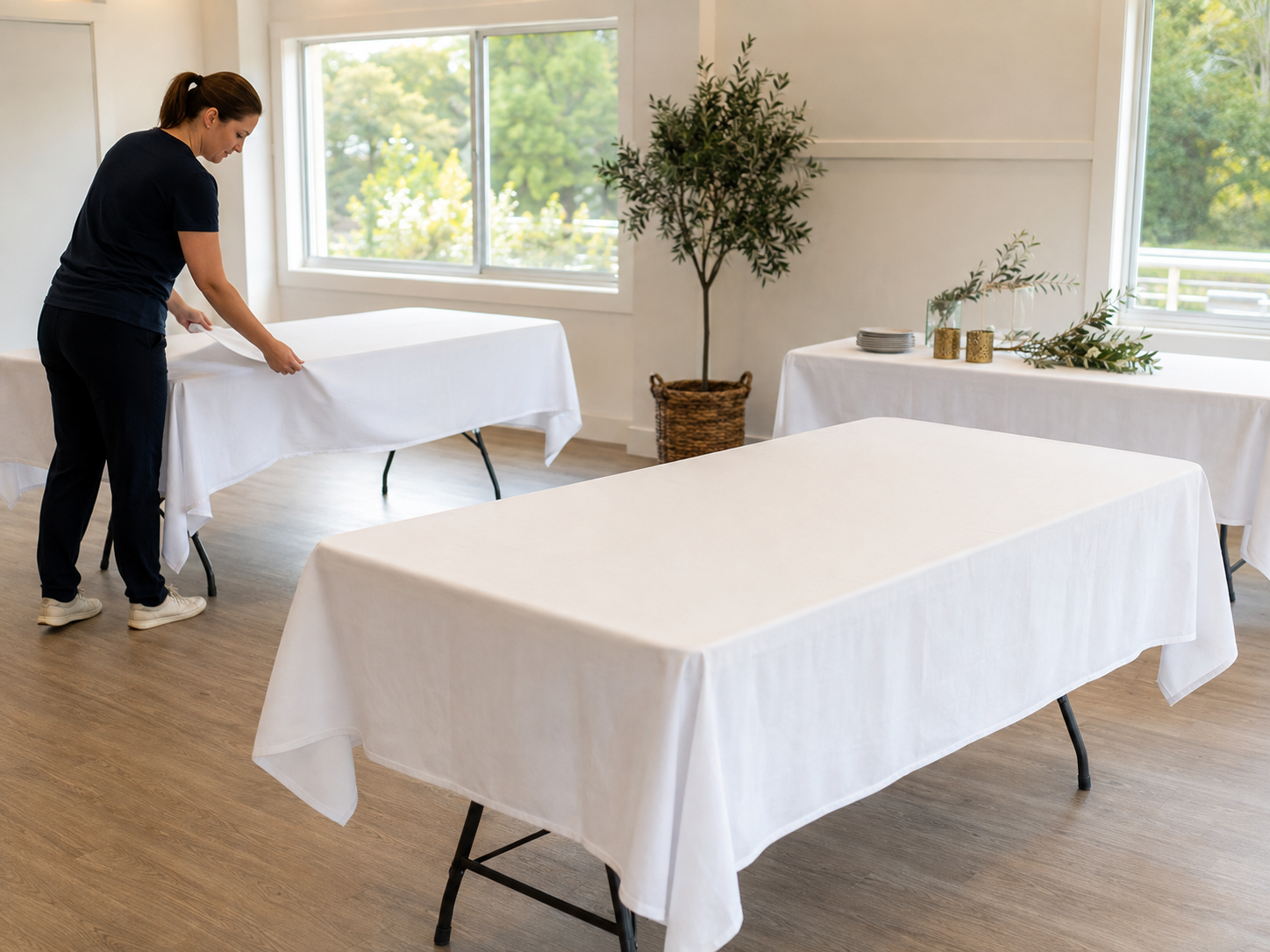 Reusable protective covers used on event tables